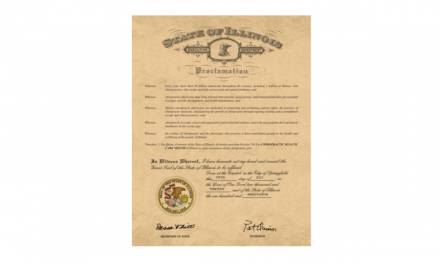 Governor Pritzker Designates October 2019 as Chiropractic Health Care Month